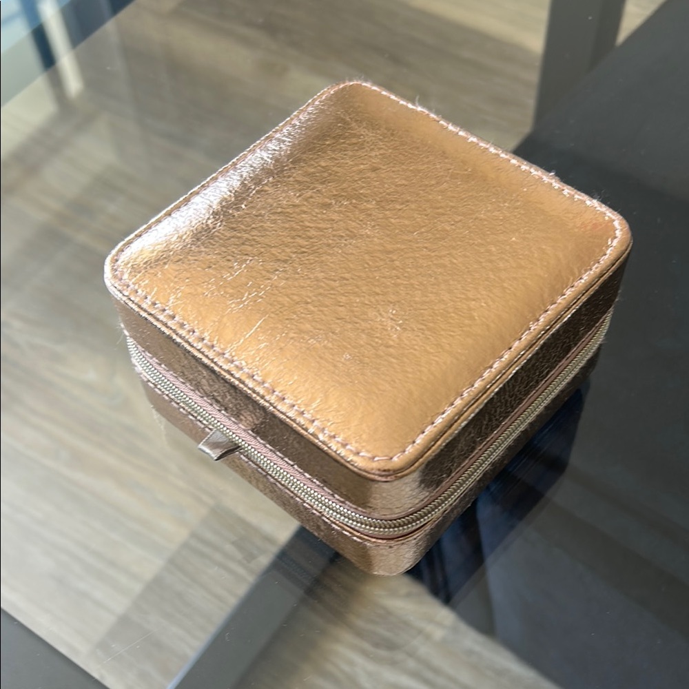 Metallic Gold Jewelry Box